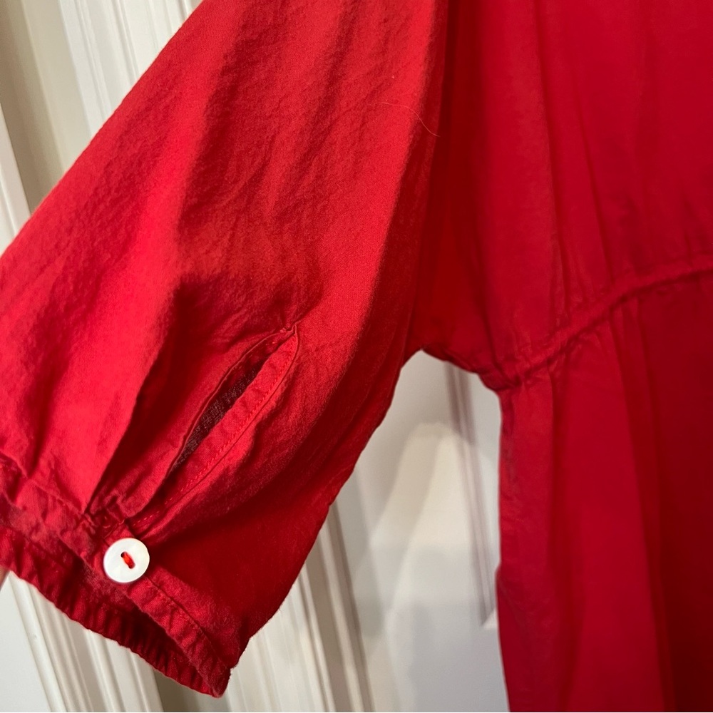 Elsie & Zoey Red Cotton Swim Cover Up- Tie Rope Waist- Women’s L/XL - Picture 7 of 7